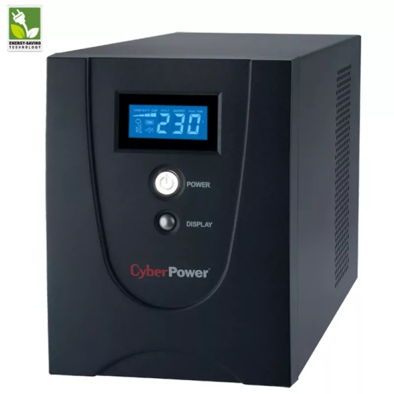 Katkematu toiteallikas CYBERPOWER VALUE2200EILCD, 2,2 kVA (1320 W), 6 vahelduvvoolu pistikupesa, AVR, LCD, torn, 230 V