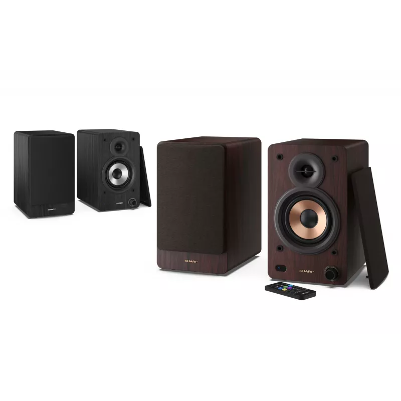 Sharp BOOKSHELF SPEAKERS 2-tee pruunid juhtmega ja juhtmevabad 60 W