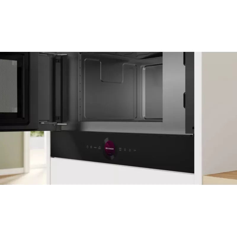 Sisseehitatav soolo-mikrolaineahi Bosch Serie 8 BFL7221B1 — 900 W, 21 L, puutetundlik juhtimine, must