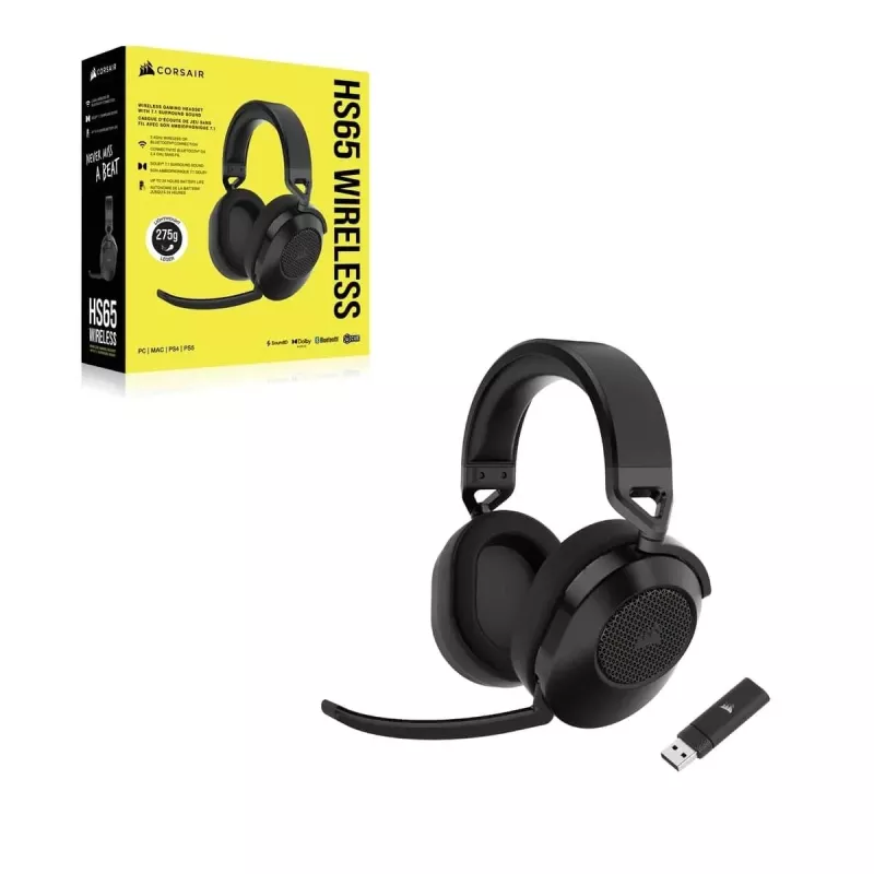 CORSAIR mängupeakomplekt HS65 - juhtmevaba - Carbon