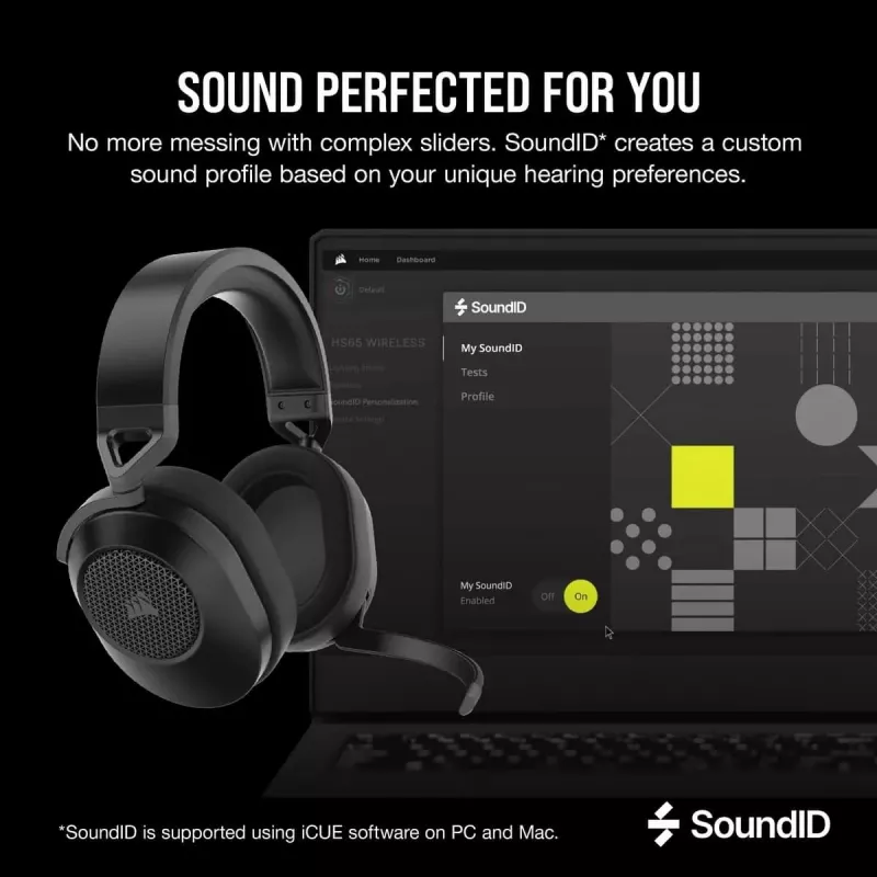 CORSAIR mängupeakomplekt HS65 - juhtmevaba - Carbon