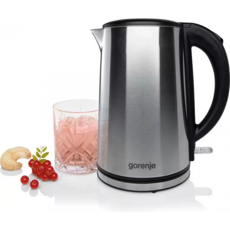 Gorenje K15DWS elektriline veekeetja 1,5 l 2200 W must, roostevaba teras