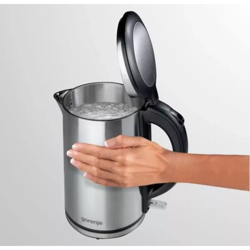 Gorenje K15DWS elektriline veekeetja 1,5 l 2200 W must, roostevaba teras