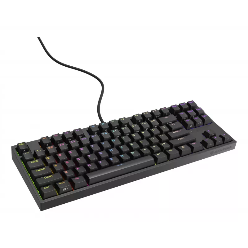GENESIS Thor 404 TKL klaviatuur Mängimine USB QWERTY US inglise Must