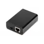 DIGITUS Gigabit PoE+ jaotur, 10/100/1000 Mbps, 24 W sisend: 802.3at PoE, väljund: 5V/2A, 9V/2A, 12V/2A, plastkorpus, must