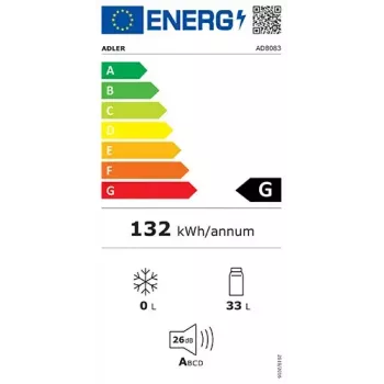 Termoelektriline veinijahuuti Adler AD 8083 — 12 pudelit, vabaltseisev, must, 33 L, 12–18 °C