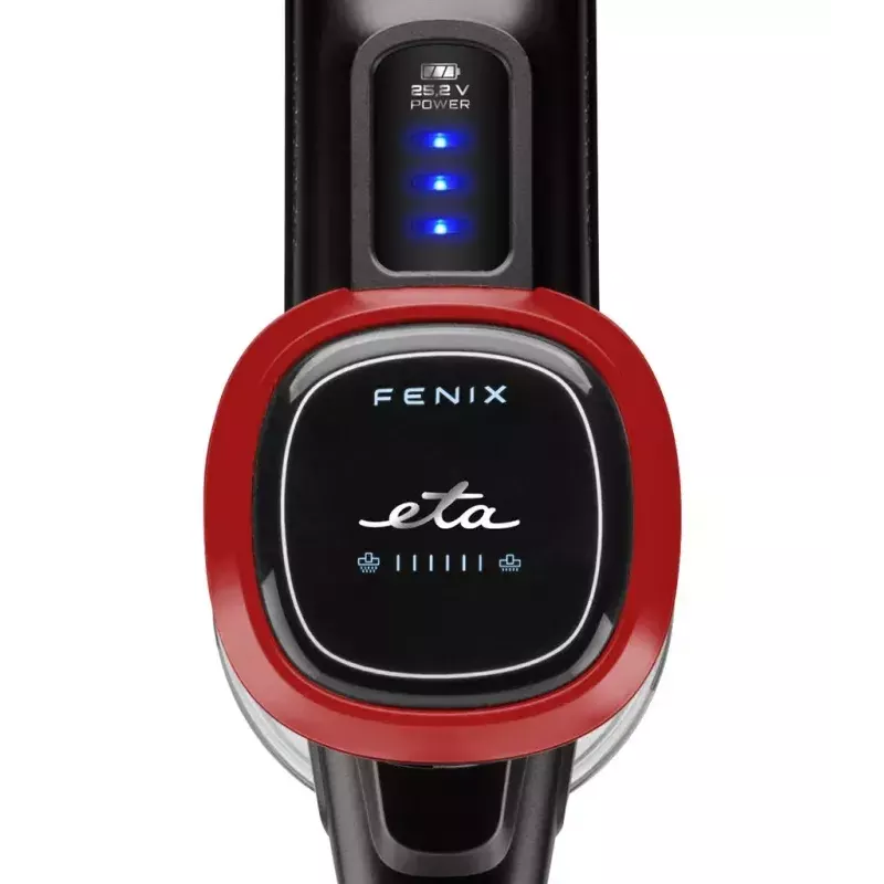 Käsimudeliga tolmuimeja ETA ETA223390000 Fenix — juhtmevaba 25,2 V, kuni 40 min tööaega, hall/punane