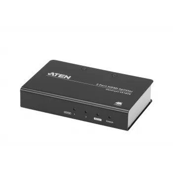 ATEN 2-Pordine True 4K 60Hz (4:4:4), HDMI jaotur, HDMI, 2x HDMI, 4096 x 2160 pikslit, Must, Metall, 4K Ultra HD