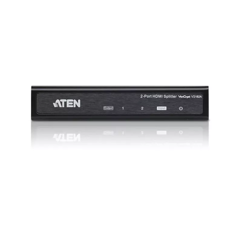 ATEN 2-pordiline HDMI Audio/Video jaotur 4Kx2K, HDMI, 2x HDMI, 4096 x 2160 pikslit, Must, Metall, 4K Ultra HD