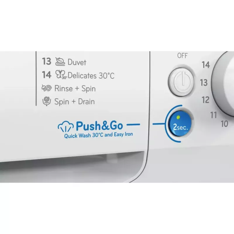 Eestlaetav pesumasin Indesit BWE 91496X WSV EE — 9 kg, 1400 p/min, A energia, valge