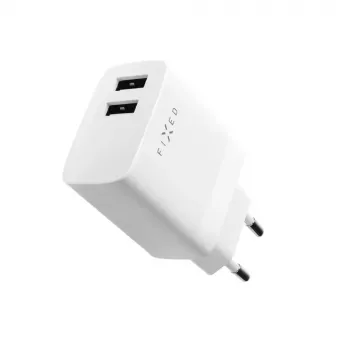 Mobiilseadme laadija FIXED FIXC17N-2U-WH AC kiirlaadimine nutitelefon tahvelarvuti valge