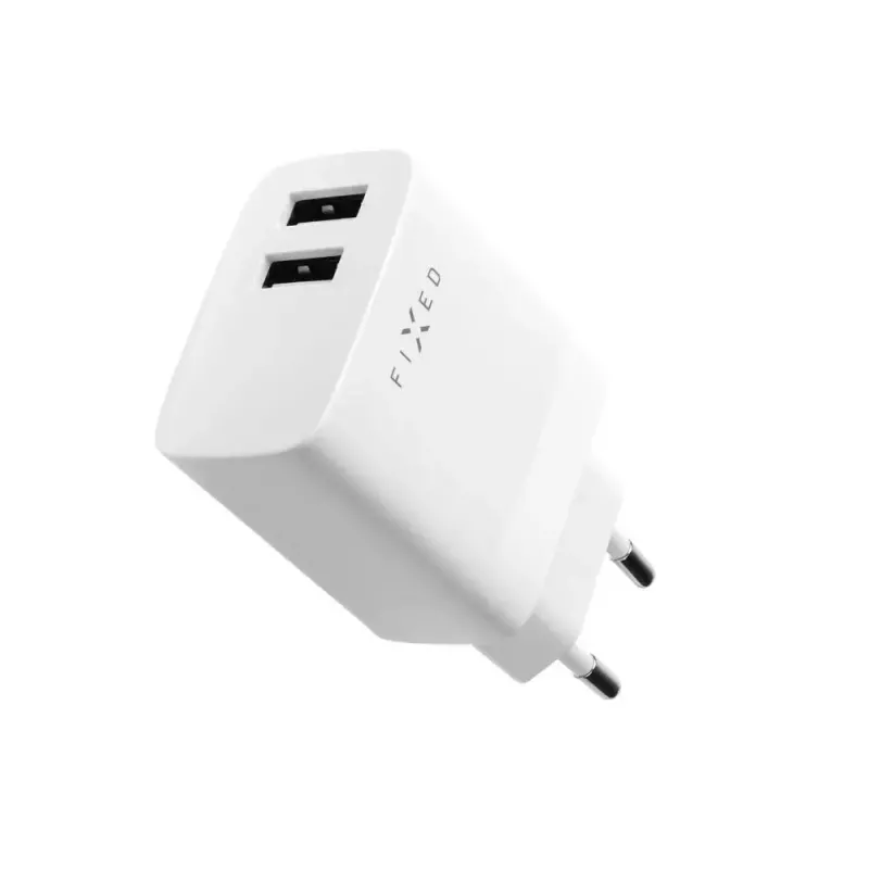 Mobiilseadme laadija FIXED FIXC17N-2U-WH AC kiirlaadimine nutitelefon tahvelarvuti valge