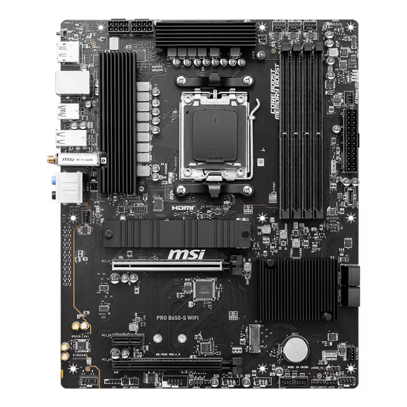 MSI PRO B650-S WIFI emaplaat AMD B650 pesa AM5 ATX