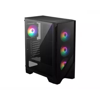 Arvuti korpus MSI MAG FORGE 120A AIRFLOW Midi Tower — must, karastatud klaas, võrk, 3×120 mm esiventilaatorit, 2×120 mm ülemist ventilaatorit, ATX tugi