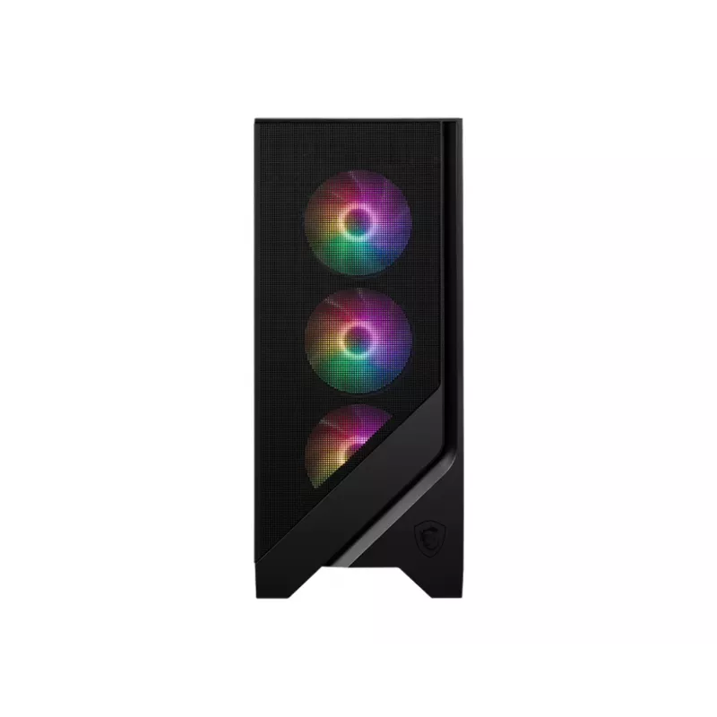 Arvuti korpus MSI MAG FORGE 120A AIRFLOW Midi Tower — must, karastatud klaas, võrk, 3×120 mm esiventilaatorit, 2×120 mm ülemist ventilaatorit, ATX tugi