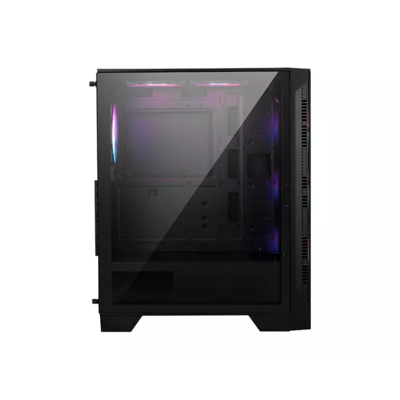 Arvuti korpus MSI MAG FORGE 120A AIRFLOW Midi Tower — must, karastatud klaas, võrk, 3×120 mm esiventilaatorit, 2×120 mm ülemist ventilaatorit, ATX tugi