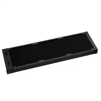 All-in-one vedelikjahuti DeepCool LS720S Zero Dark — 3×120 mm ventilaatorit, 360 mm radiaator, 41 cm torud, 6 W pump, LGA1151/AM4/AM5 tugi, must