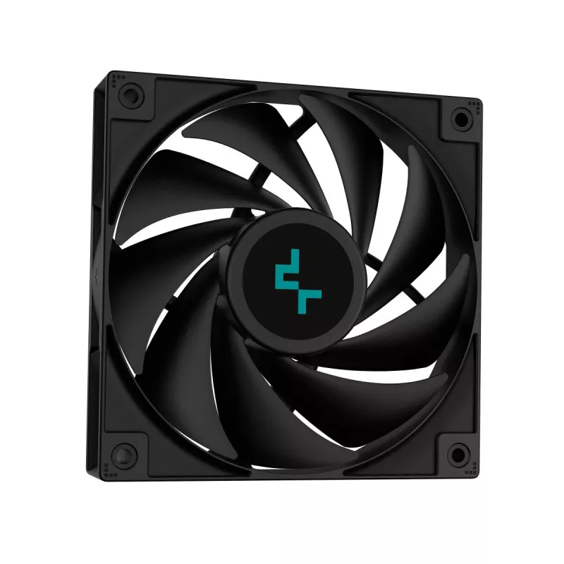 All-in-one vedelikjahuti DeepCool LS720S Zero Dark — 3×120 mm ventilaatorit, 360 mm radiaator, 41 cm torud, 6 W pump, LGA1151/AM4/AM5 tugi, must