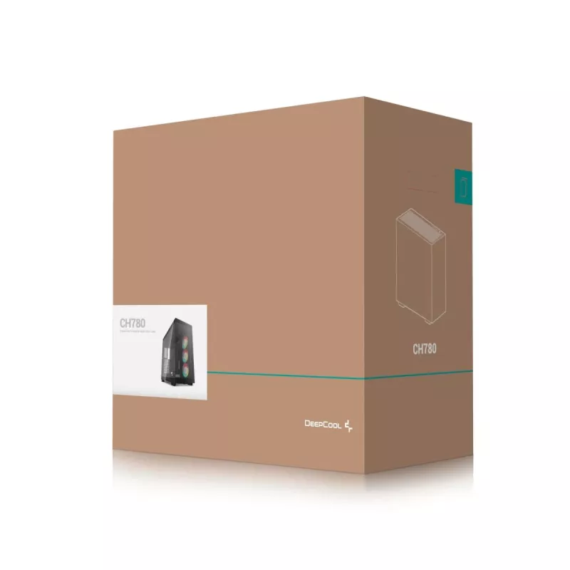 Arvuti korpus DeepCool CH780 Tower — Full Tower, E-ATX tugi, karastatud klaas, aRGB, USB-C, max GPU 480mm
