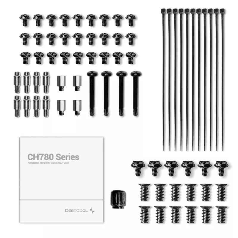 Arvuti korpus DeepCool CH780 Tower — Full Tower, E-ATX tugi, karastatud klaas, aRGB, USB-C, max GPU 480mm