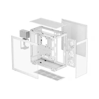 Arvuti korpus DeepCool CH780 WH Tower White — Full Tower, E-ATX, karastatud klaas, aRGB, 48 cm GPU, 13,2 cm CPU jahuti