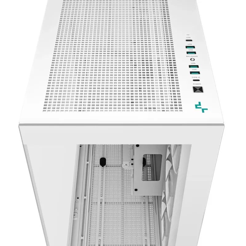 Arvuti korpus DeepCool CH780 WH Tower White — Full Tower, E-ATX, karastatud klaas, aRGB, 48 cm GPU, 13,2 cm CPU jahuti