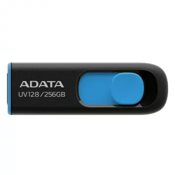 ADATA UV128 USB-mälupulk 256 GB USB Type-A 3.2 Gen 1 (3.1 Gen 1) Must, Sinine
