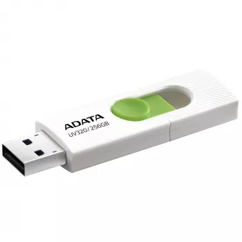 ADATA UV320 USB-mälupulk 256 GB USB Type-A 3.2 Gen 1 (3.1 Gen 1) Roheline, Valge