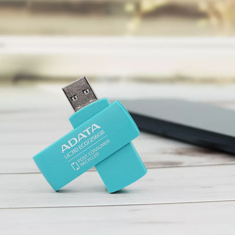ADATA UC310 ECO USB-mälupulk 256 GB USB Type-A 3.2 Gen 1 (3.1 Gen 1) roheline
