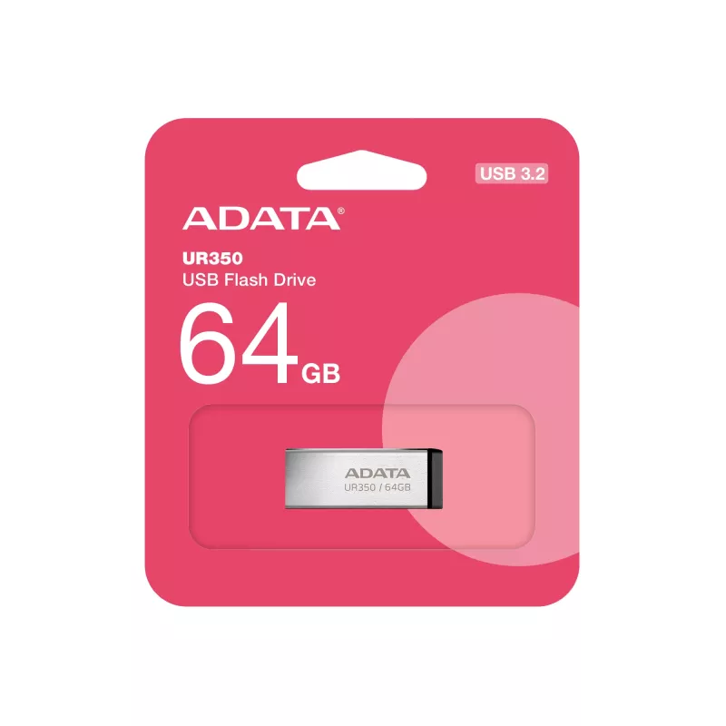 ADATA UR350 USB-mälupulk 64 GB USB Type-A 3.2 Gen 1 (3.1 Gen 1) Must