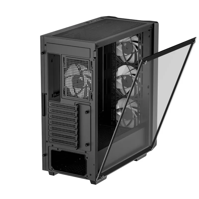 Arvutikorpus DeepCool CC560 ARGB V2 Midi Tower Must — ATX/Micro‑ATX/Mini‑ITX, karastatud klaas, aRGB, toetab kuni 370 mm GPU-d