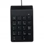 Numbriklaviatuur GEMBIRD KPD-U-03 USB 18 klahviga käärikuna, 1,45 m kaabel, must