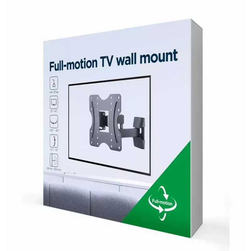 TV-kinnitus Gembird WM-42ST-01 106.7 cm 20 kg Must