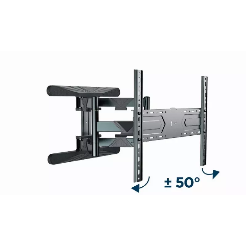 Seinale kinnitatav telerikinnitus Gembird WM-80ST-01 terasest 40–80-tollistele ekraanidele, 50 kg, VESA 100×100–600×400, kallutatav ja pööratav