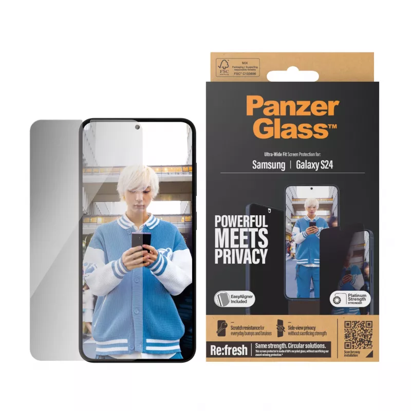 PanzerGlass ® privaatsusekraanikaitse Samsung Galaxy S24 | ülilai sobivus koos EasyAligneriga
