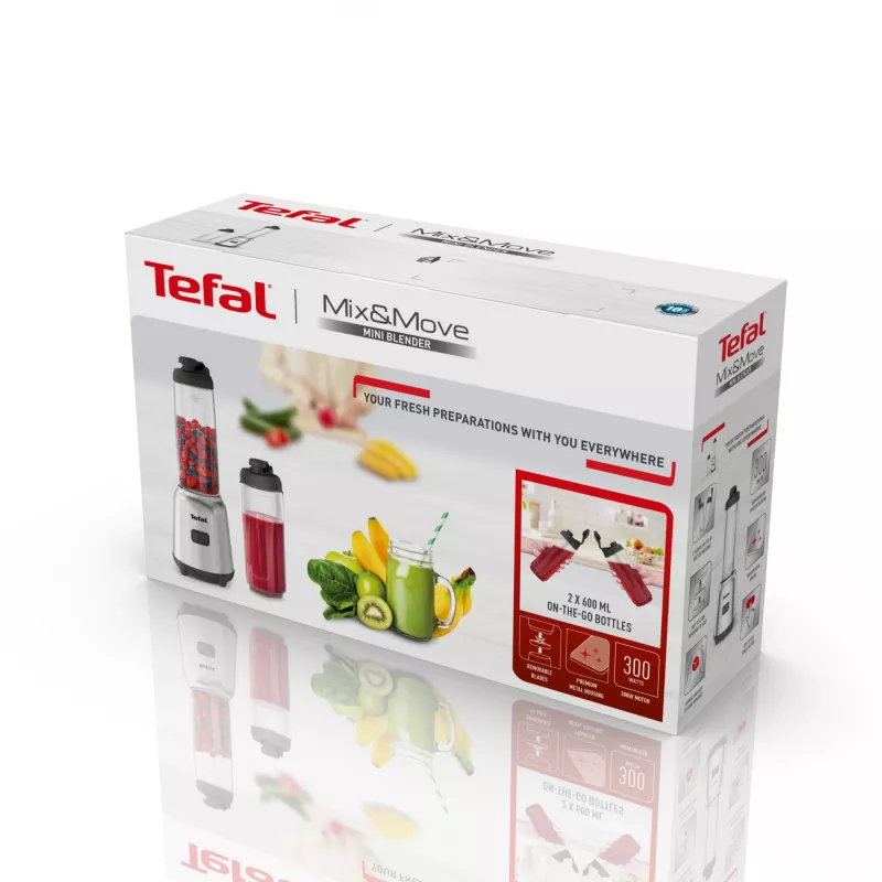 Tefal Mix&Move BL15FD 0,6 L Lauasegisti 300 W Roostevaba teras