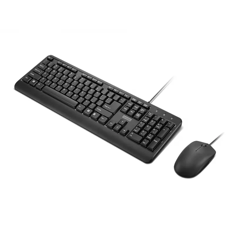 Lenovo 160 klaviatuur, hiir kaasas, kodukontor, USB, USA inglise, must