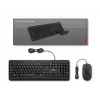 Lenovo 160 klaviatuur, hiir kaasas, kodukontor, USB, USA inglise, must