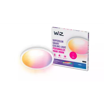 WiZ Superslim Ceiling 32 W, nutikas laevalgusti, Wi-Fi/Bluetooth, valge, Wi-Fi 4 (802.11n), 802.11b, 802.11g, LED, plastik