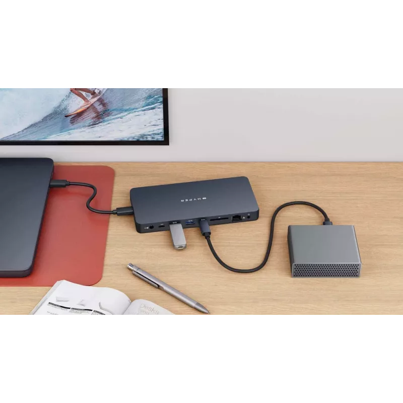 Targus HyperDrive Next juhtmega USB 3.2 Gen 2 (3.1 Gen 2) Type-C sinine
