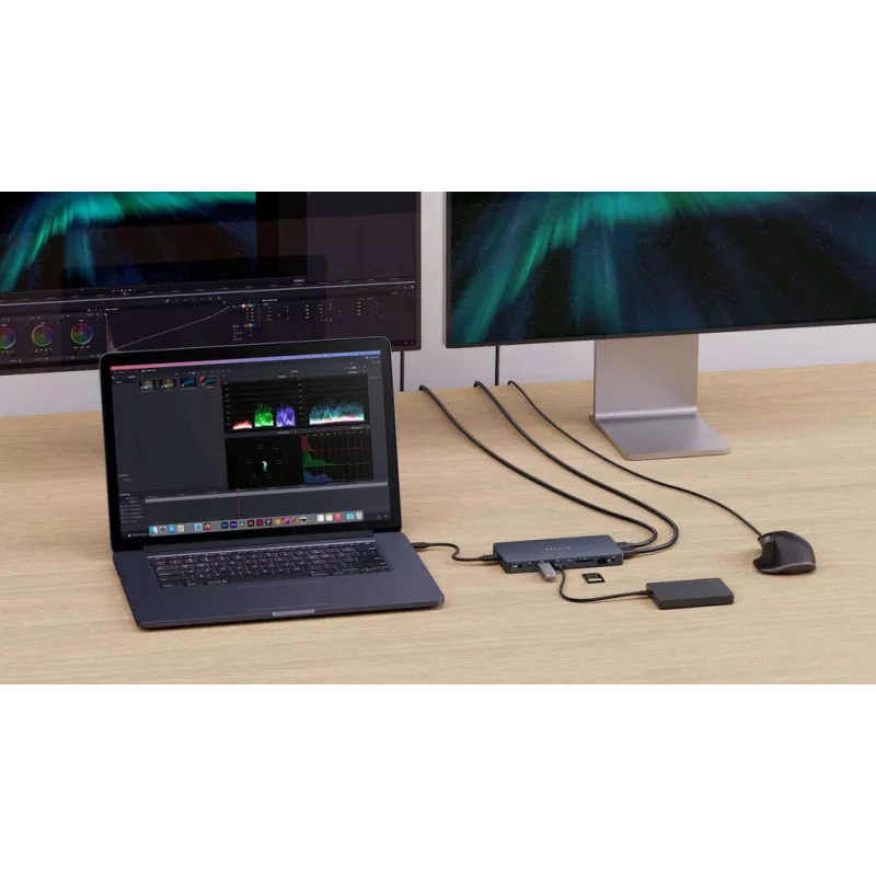 Targus HyperDrive Next juhtmega USB 3.2 Gen 2 (3.1 Gen 2) Type-C sinine