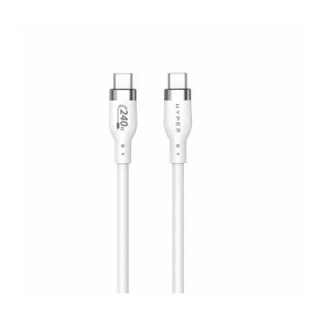TARGUS Hyper 2m Silicone 240w USB-c Charging kaabel - Valge