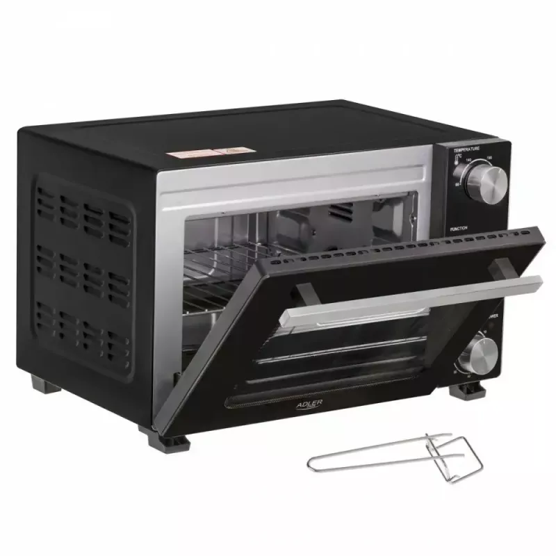 Elektriline letipealne ahi Adler AD 6024 – kompaktne 22 L mahutavus, 1300 W, must
