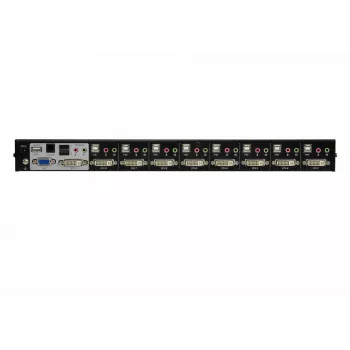 ATEN 8-pordiline USB DVI KVM-lüliti heliga, 2048 x 1536 pikslit, QXGA, 4,53 W, must