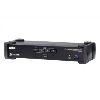 ATEN 4-pordiline USB 3.0 4K HDMI KVMP™ lüliti helimikseri režiimiga
