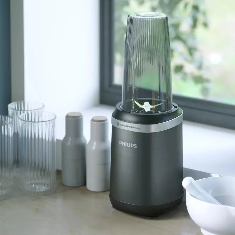 Lauasegisti Philips 5000 seeria HR2766/00 — 1000 W, 0,7 L kauss, 0,3 L hakkimiskauss, must/roostevaba teras