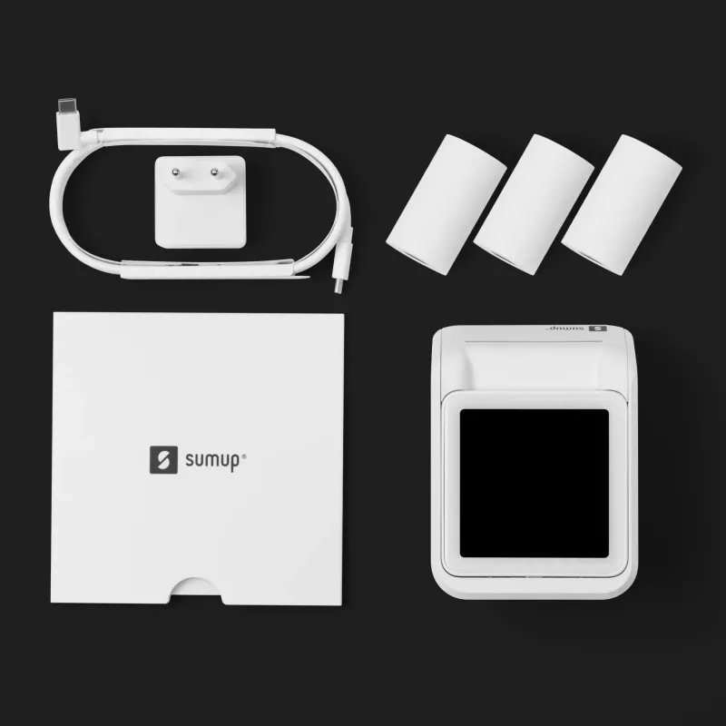 SumUp Solo Printer nutikaardilugeja aku Wi-Fi Valge