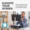 Fellowes arvuti monitori alus kolme kõrguse reguleerimisega - Breyta monitori tõstuk kaablihaldusega - ergonoomiline reguleeritav monitori alus arvutitele - maksimaalne kaal 15 kg - must