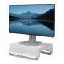 Fellowes arvutimonitori alus 3 kõrguse reguleerimisega - Breyta monitori tõstuk kaablihaldusega - ergonoomiline reguleeritav monitorialus arvutitele - max kaal 15 kg - valge