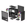 Arvuti korpus DeepCool CH360 DIGITAL Micro Tower, karastatud klaas, microATX/Mini-ITX, ees 2x140mm, sisseehitatud ekraan, USB-C